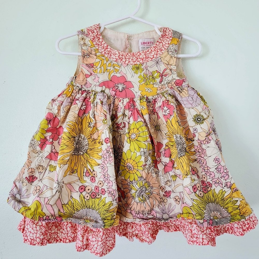 Liberty of London for Target Dress 12M Cotton Floral Spring Summer Sleeveless